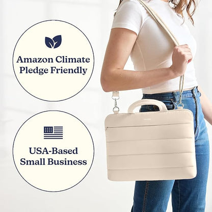 Vandel 15-16 inch Laptop Carrying Case Sleeve with Strap, Shoulder Bag with Handle, 16 in Laptop Computer Bag for Women, MacBook Air 15 Inch Carrying Case, MacBook Pro 16, 15.6 in HP, Dell Messenger