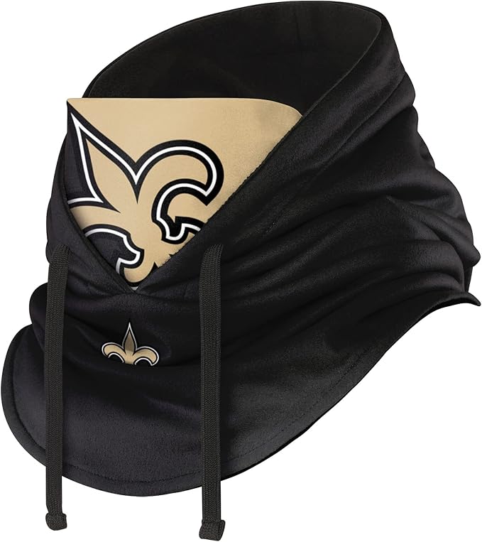 NFL Team Logo Team Color Drawstring Winter Cap Hooded Gaiter Balaclava Face Cover