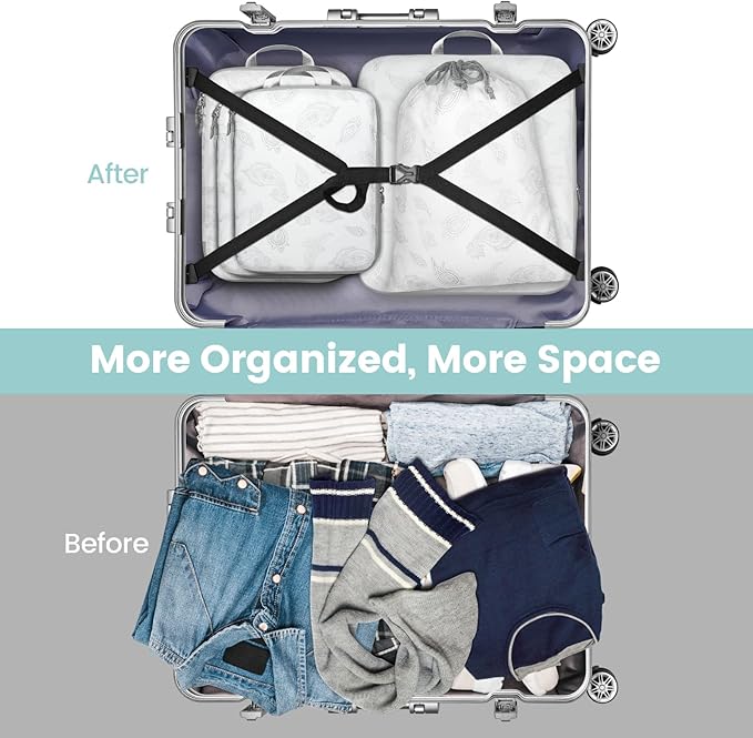 Cambond Compression Packing Cubes for Travel Women - Expandable Travel Bags Luggage Organizers Travel Essentials Compression Cubes for Travel Carry on Suitcases Organizer