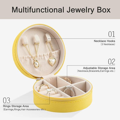 12-Pack Softball Mini Travel Jewelry Case Round Softball Stuff Portable Jewelry Organizer Storage Case for Christmas Sports Team Club Lovers Birthday Goodie Favors Gifts (Softball)