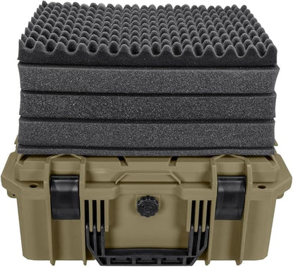 Eylar 18" Intact Series Hard Camera Case, Lightweight and Durable Stacker Design with Foam (Dark Earth)