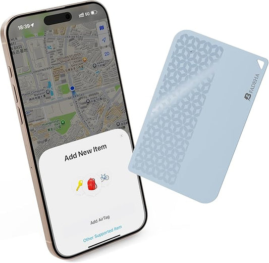 2025 [Apple MFi Certified] (iOS Only) Bluetooth Tracker Smart Card for Apple Find My iPhone Wallet GPS Tracker, 5-10 Years Staying Power, Keys Finder and Item Locator for Keys, Bags, Passport