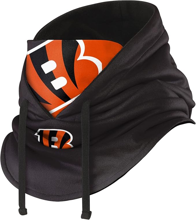 NFL Team Logo Team Color Drawstring Winter Cap Hooded Gaiter Balaclava Face Cover