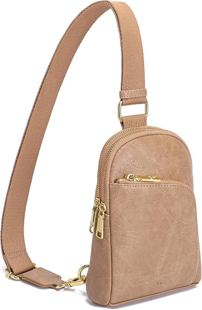 INICAT RFID Blocking Sling Bag,Anti Theft Crossbody Bags for Women,Travel Gifts Cross Body Purses Vegan Leather