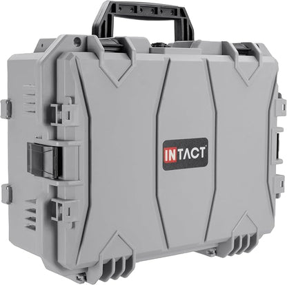Eylar 18" Intact Series Hard Camera Case, Lightweight and Durable Stacker Design with Foam (Gray)