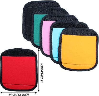 Pack of 6 Luggage Handle Wraps, Soft Travel Bag Handle Cover, Padded Handle Grip, Suitcase Tags Identifiers for Travel Accessories