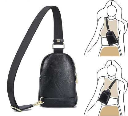 INICAT RFID Blocking Sling Bag,Anti Theft Crossbody Bags for Women,Travel Gifts Cross Body Purses Vegan Leather