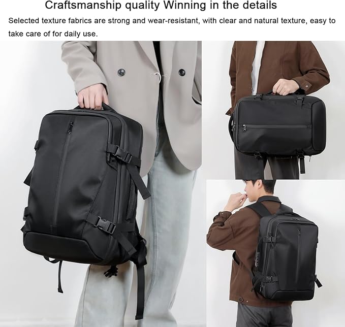Vacuum Backpack Travel with Pump,60L Expandable Backpack with Lock,Multifunctional Portable Storage Commuter Backpack