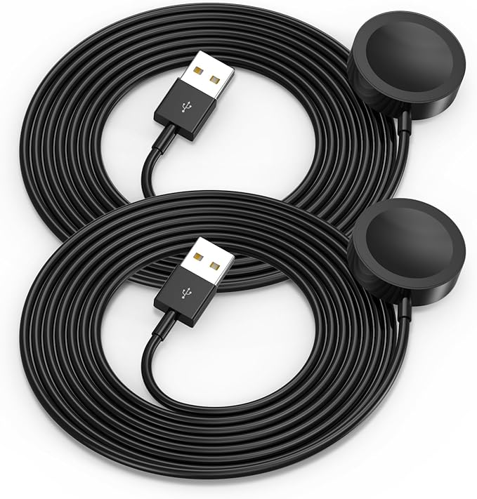 2Pack Upgraded for Apple Watch Charger USB Magnetic Wireless Fast iWatch Charger Portable Compatible with iWatch Ultra/Series 9/8/7/6/SE/SE2/5/4/3/2/1-[3.3FT/Black]
