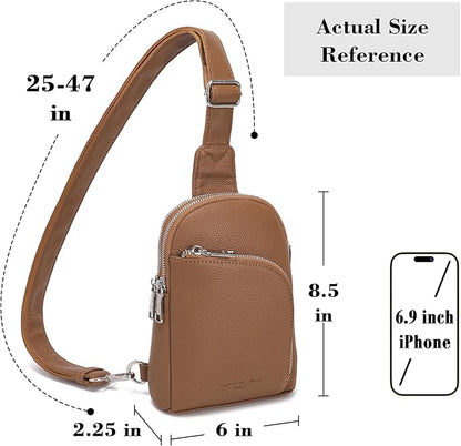INICAT RFID Blocking Sling Bag,Anti Theft Crossbody Bags for Women,Travel Gifts Cross Body Purses Vegan Leather