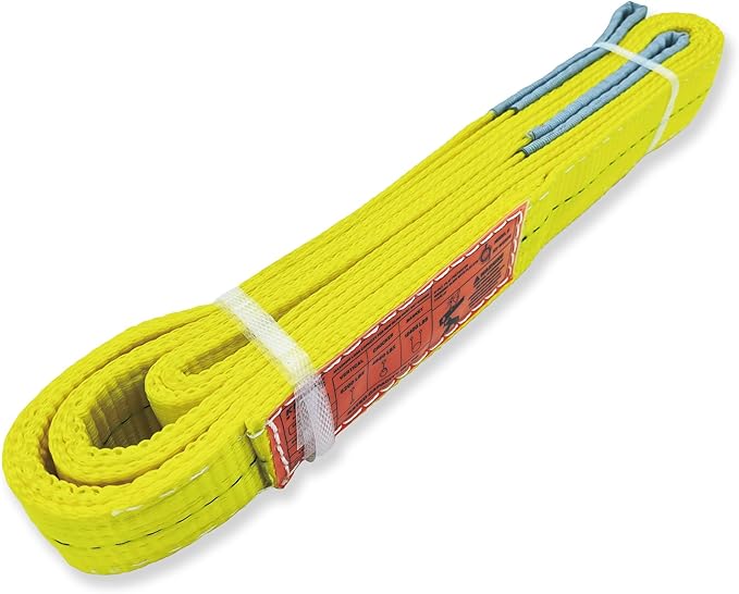 2-Ply Lifting Straps 2”x 8 ft Webbing Sling Tree Saver 1Pack Heavy Duty Web Strap Rigging Moving Towing Hoisting Gear KODIAK STRAPS
