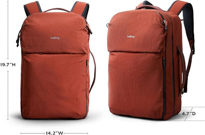 Bellroy Lite Travel Pack 30L (carry-on backpack, travel pack with laptop pocket, interior packing cells and tuck-away straps) - Clay