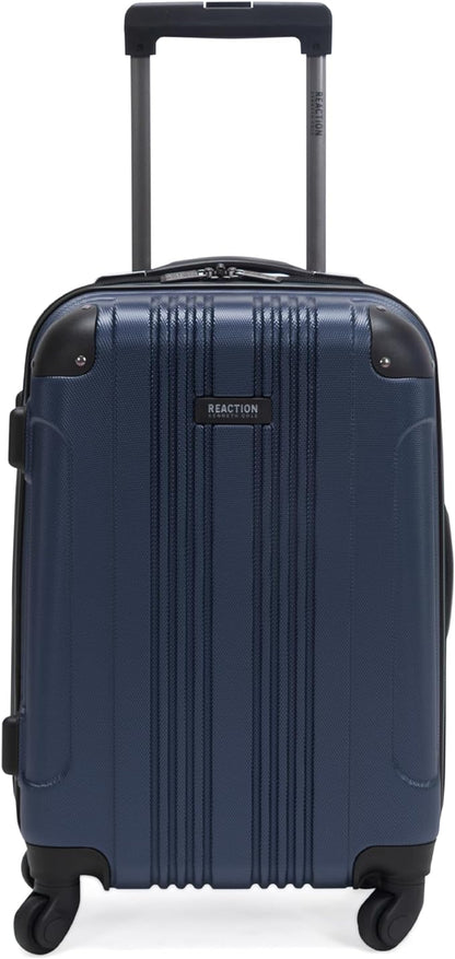 Kenneth Cole REACTION Out of Bounds Lightweight Hardshell 4-Wheel Spinner Luggage, Naval, 20-Inch Carry On