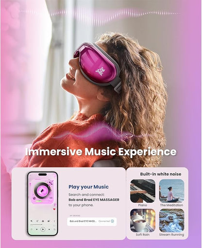 BOB AND BRAD Eye Massager with Heat and Cooling, EyeOasis 3 Eye Mask for Migraine FSA Eligible/HSA Eligible, Heated Face Massager for Dry Eye Strain Relief Improve Sleep, Christmas Gifts for Women