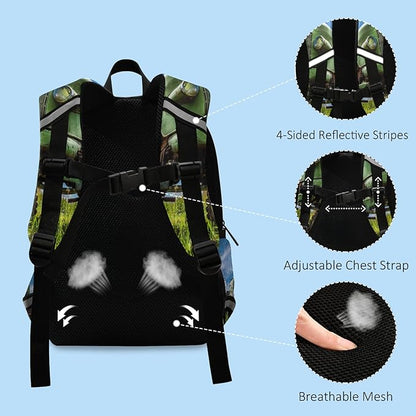 Old farm Tractor Kid's Toddler Backpack for Boys Girls Preschool Nursery with Safety Leash (012216)