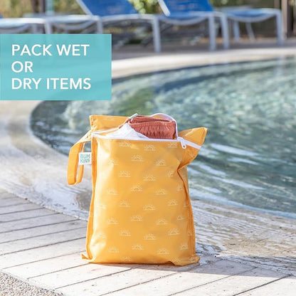 Bumkins - Waterproof Wet Bag - For Baby, Travel, Swim Suit, Cloth Diapers, Pump Parts, Pool, Gym, Toiletry, Strap to Stroller - Reusable & Easy to Clean - 2pk - Desert Boho
