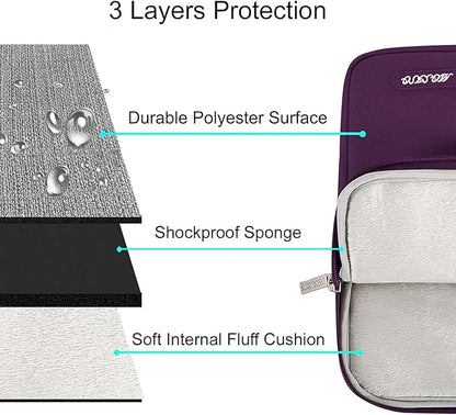 MOSISO Laptop Case 13.3 inch, 13-13.3 inch Laptop Sleeve Compatible with MacBook Air/Pro 13/Pro 14 M5 M4 M3 M2 M1, HP Dell ASUS Lenovo,Polyester Vertical Computer Sleeve Bag with Pocket,Magenta Purple