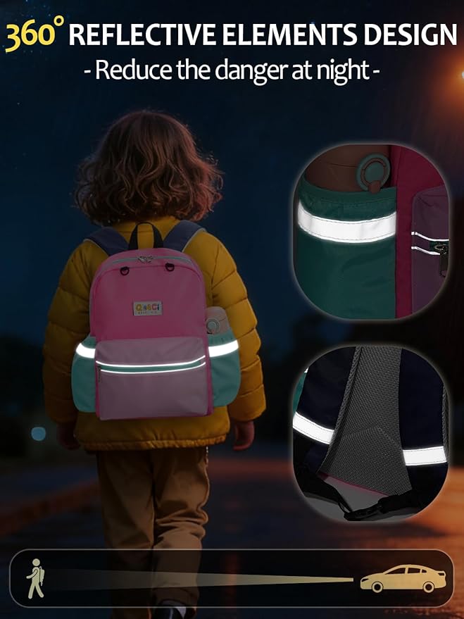 Toddler Backpack for Boys Girls 2-5, Kids Preschool Backpack, 13inch Little Kids Backpack Daycare School Bookbag for Kindergarten Elementary School Travel,Light Pink