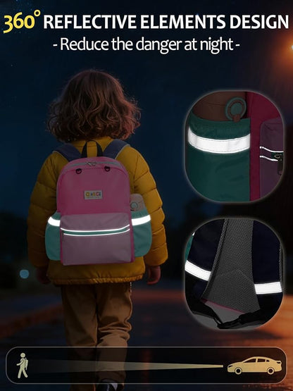Toddler Backpack for Boys Girls 2-5, Kids Preschool Backpack, 13inch Little Kids Backpack Daycare School Bookbag for Kindergarten Elementary School Travel,Light Pink