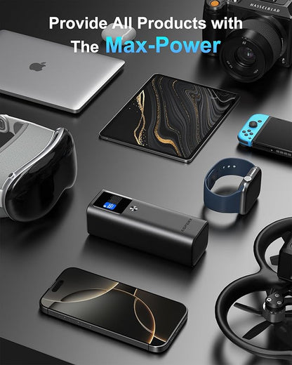 AsperX Laptop Power Bank, 27,600mAh 162.5W Aluminum Unibody PD3.1 Fast Charging Portable Charger Power Bank, 99Wh Battery Bank for MacBook Pro/Air/iPhone 16/iPad/S25 Ultra/Dell/HP (Flight-Approved)