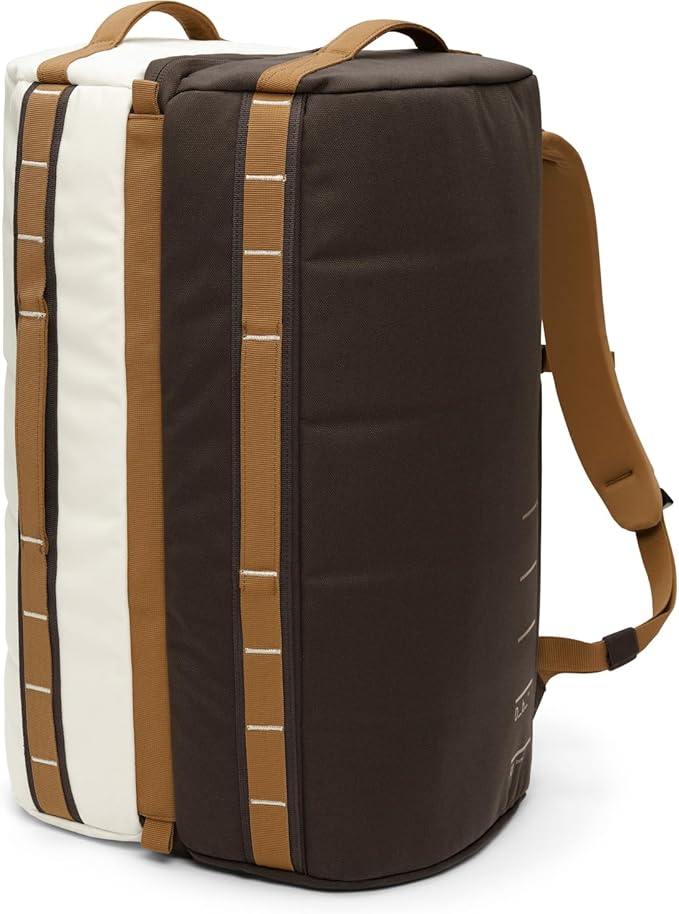 Db Journey Roamer Pro Split Duffel Bag, Travel Duffel Backpack, Convertible Weekender with Ergonomic Straps for Comfort, Carry On with Roller Bag Hook Up System, 50L - Cappucino