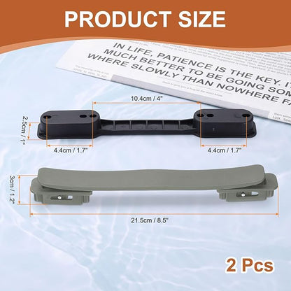 uxcell 2 Pcs Luggage Handle Replacement 8.5 Inch Suitcase Handle Carry Strap Plastic Pull Handle Grip Luggage Replacement Parts with Screws for Suitcase Box Luggage Case, Titanium Silver