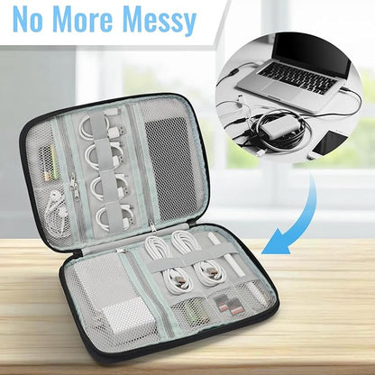 Cable Organizer Ethnic Owl Bird Electronics Travel Organizer Case Tech Accessories Pouch Waterproof Cord Storage Bag for Power Bank Charger Phone Earphone