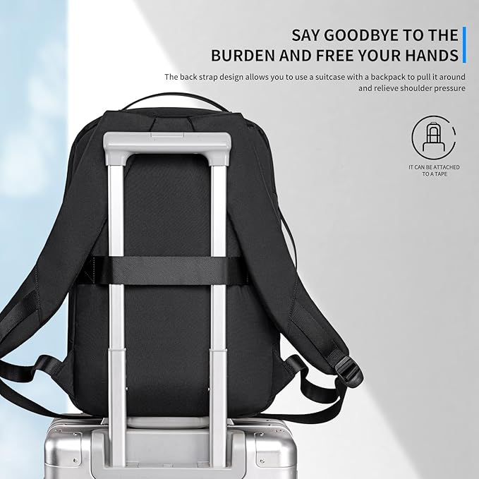 Business Backpack for Men Women, Travel Carry on Flight Approved Laptop Backpack Slim Waterproof Anti-Theft Lightweight Large Work Computer Bag