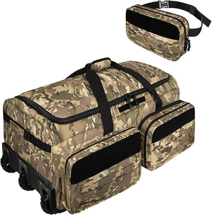 Rolling Duffle Bag with Wheels,120L Large Deployment Bag,Waterproof Military Duffle Bags for Tactical Military Deployment Camping