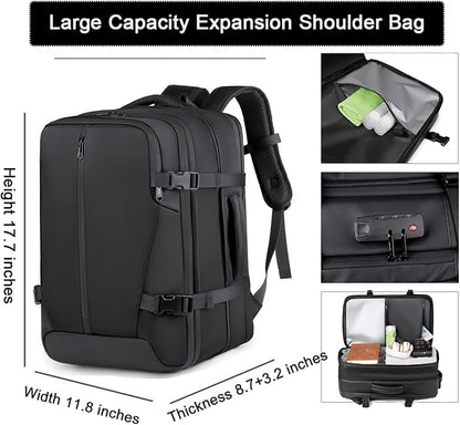 Vacuum Backpack Travel with Pump,60L Expandable Backpack with Lock,Multifunctional Portable Storage Commuter Backpack