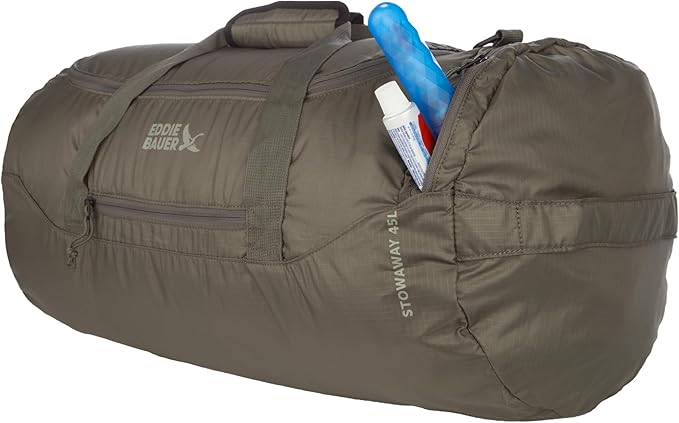 Eddie Bauer Stowaway Packable Duffel Bag | Travel | Foldable | Lightweight | Durable | Ripstop Polyester