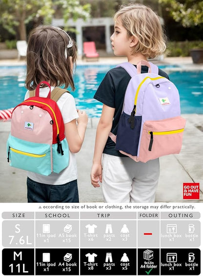 Kids Backpacks For Girls & Boys, Kindergarten & Elementary School Bookbag, For School & Travel, Small Child Toddler Backpack, 13" H, For Kids 3-5 Medium