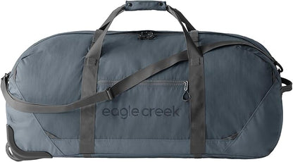 Eagle Creek No Matter What Rolling Duffel - Durable Rolling Bag for Travel - Adjustable Shoulder Strap - Heavy Duty Wheels - Lockable Zippers - Multiple Carry Options - 130L - Smoke