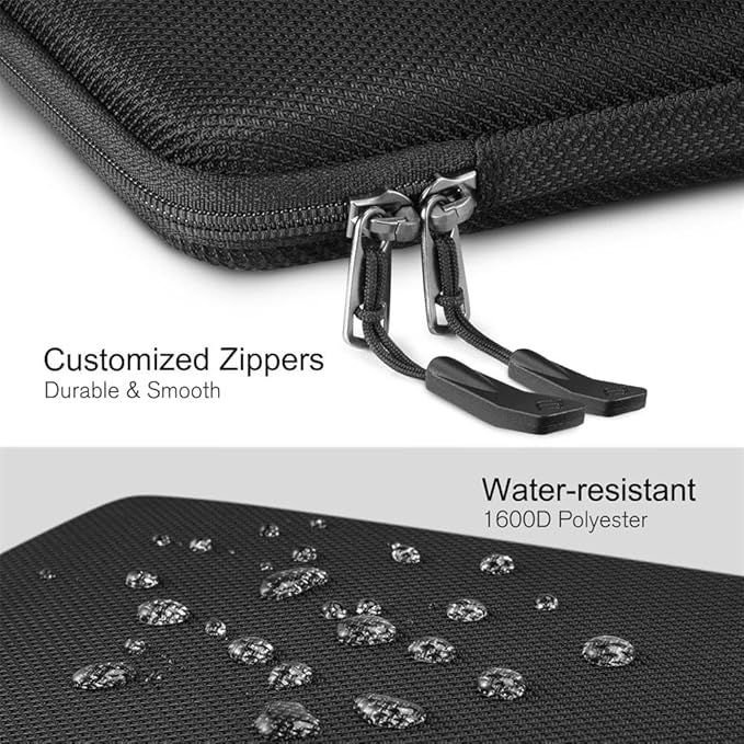 FINPAC Hard Laptop Sleeve Case for 13 inch MacBook Air M4 2025 A3240 M3 2024 A3113, 14 inch MacBook Pro M5/M4/M3/M2 A3434 A3401, 13" Air/Pro, Waterproof Case for Dell, Surface Laptop, HP, Acer, Black