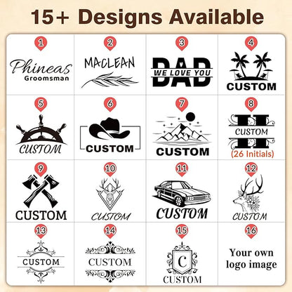 Custom 3-in-1 PU Leather Toiletry Bag for Men - Personalized Hanging Travel Organizer with Multiple Compartments for Father, Husband, Boyfriend - Business Trip Gift (Reddish brown)