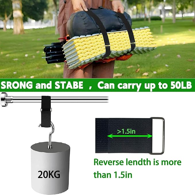 1inx32ftHook and Loop Cable Straps with 50 Metal Buckles, Adjustable Fastening Straps, Reusable Free Cut Length Cord Straps