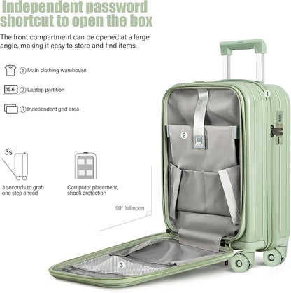 Luggage Sets 2 Piece Top Opening PC Hardside Suitcase with Spinner Wheel TSA Luggage(pink)