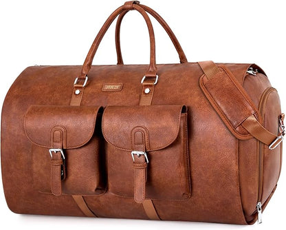 Garment Bag for Travel, Convertible Carry on Garment Duffel Bag for Men 3Pcs Weekender Bag 2 in 1 Hanging Suitcase Suit Bag