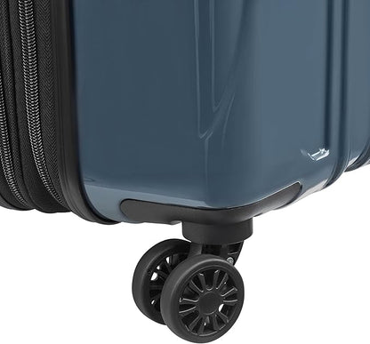 DELSEY PARIS Helium Aero Hardside Expandable Luggage with Spinner Wheels, Orion Blue, Checked-Medium 24 Inch