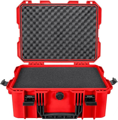 Eylar 18" Intact Series Hard Camera Case, Lightweight and Durable Stacker Design with Foam (Red)