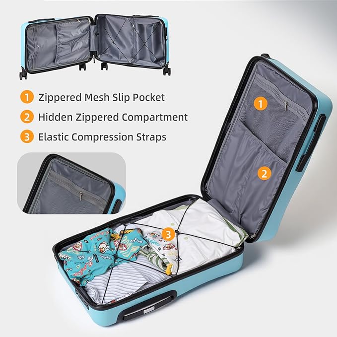 Kids Carry On Travel Ride On Scooter Luggage with Wheels - Durable Toddler Suitcase for Boys & Girls Ages 2-14