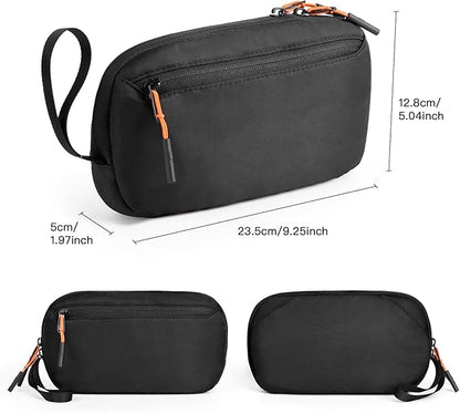 Cable Organizer Bag, Charger Organizer Pouch Case for Travel Accessories/Airplane Essentials/Electronics Tech Gadgets (Black)