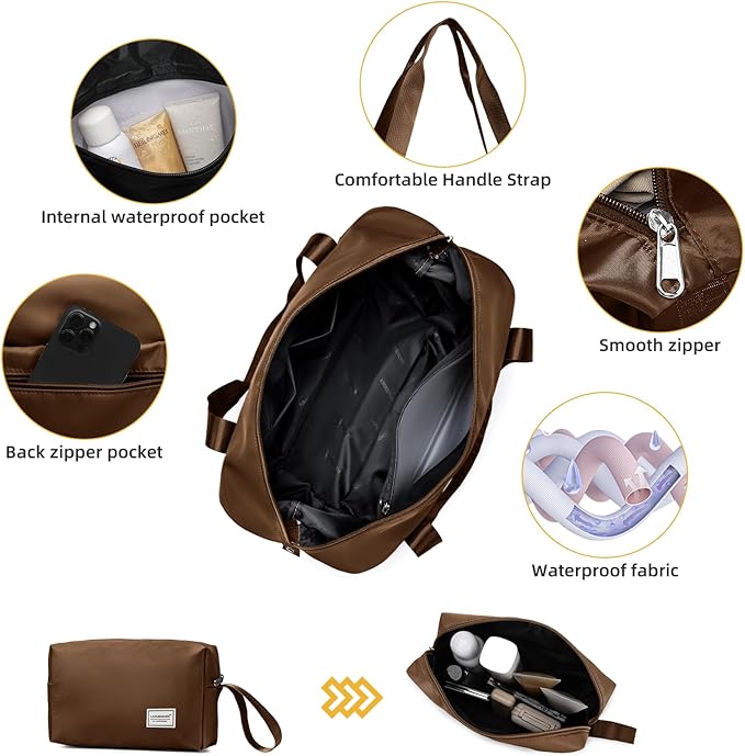 LARVENDER Luggage Sets 3 Piece, Hardside PP Carry On Suitcase with 360° Spinner Wheels TSA Lock Luggage Sets for Women, Maple