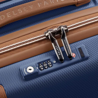 DELSEY PARIS Chatelet Air 2.0 Hardside Luggage with Spinner Wheels, Navy Blue, Carry on 20 Inch