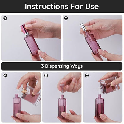 Segbeauty 2pcs Travel Perfume Bottle, 20ml Mini Perfume Refillable Bottle Empty, Portable Leakproof Glass Atomizer Sprayer for Perfume Cologne Fine Mist Sprayer Travel Kit Makeup Spray Bottles Set