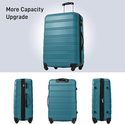 Merax Luggage sets of 13 Piece 16 20 20 28 IN Carry on Luggage Hard Case Green Luggage Expandable Checked Luggage Suitcase Set with Wheels