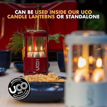 9-Hour White Candles for UCO Candle Lanterns, Long-Burning Candles for Outdoor, Camping, Prepping Supplies and Emergency Preparedness