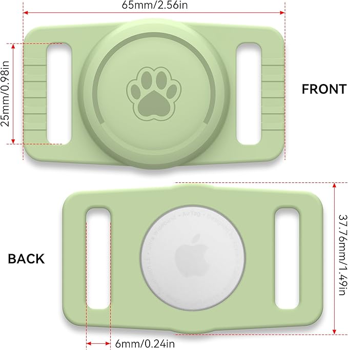 for Airtag Dog Collar Holder 2 Pack,Waterproof Collar Holder for Apple AirTag, Silicone Air Tags Case for Dog Collars