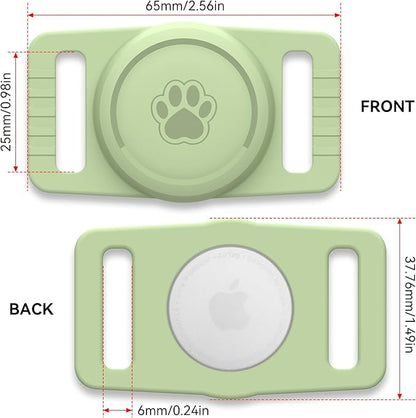 for Airtag Dog Collar Holder 2 Pack,Waterproof Collar Holder for Apple AirTag, Silicone Air Tags Case for Dog Collars