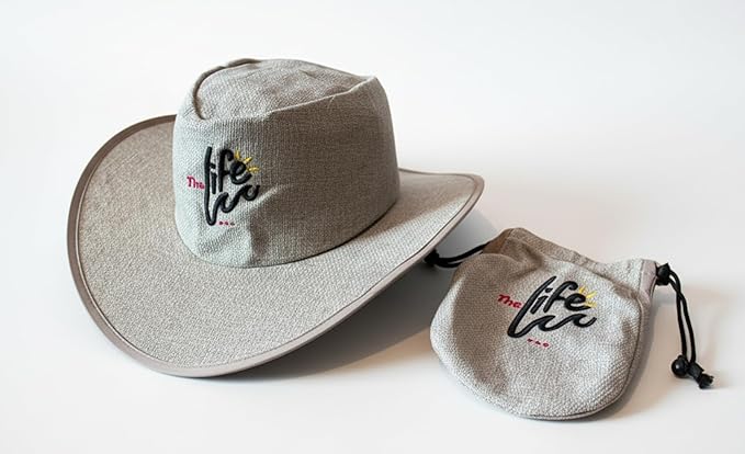 The Life Western Cowboy Hat, Sand Color, with Travel Storage Bag